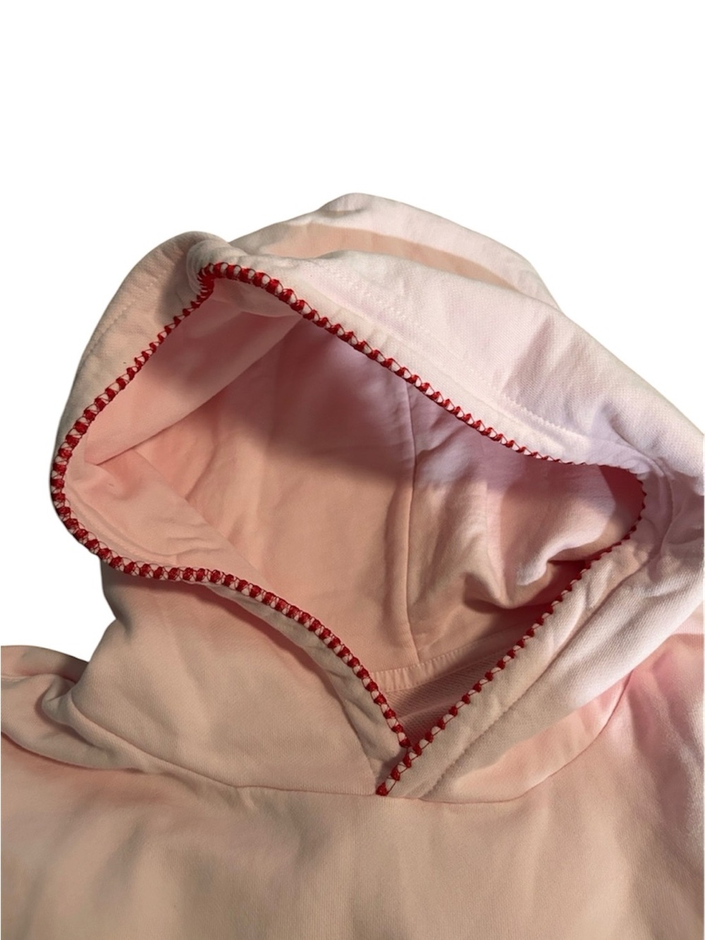 Daily Drills Pink Hoodie with Red Stitching—M/L - Picture 7 of 9